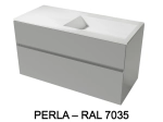 Meuble avec vasque Solid-Surface, finition bois ou couleurs, deux tiroirs à onglet, Largeur 100, 120 et 140 cm, P. 45 cm, Hauteur 56 cm, Stock disponible, LIVRAISON OFFERTE